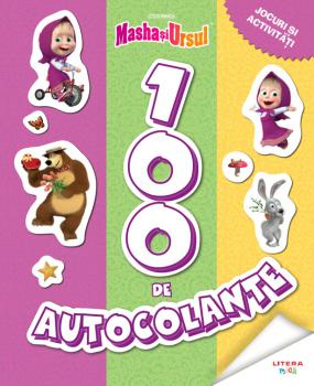 Masha si Ursul 100 de autocolante Jocuri si activitati - coperta