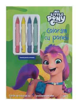 My Little Pony Coloram cu poneii Carte de colorat cu 4 creioane cerate - coperta