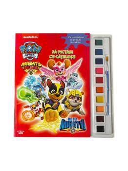 Patrula catelusilor Sa pictam cu catelusii Carte de colorat cu pensula si acuarele - coperta