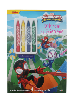 Marvel Paienjenelul si prietenii lui uimitori Coloram cu Paienjenel Carte de colorat cu 4 creioane cerate - coperta