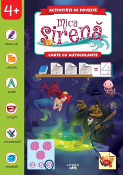 Activitati de poveste Mica sirena Carte cu autocolante - coperta